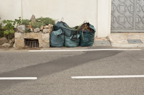 Residents participating in efficient rubbish collection