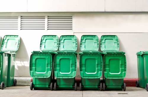 Efficient rubbish clearance team in action